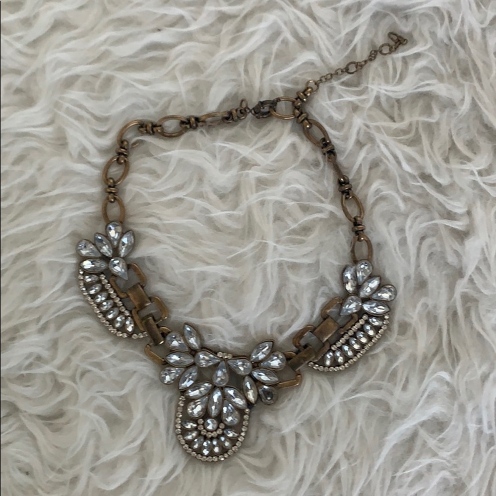 Diamond/Gold Chunky Statement Necklace